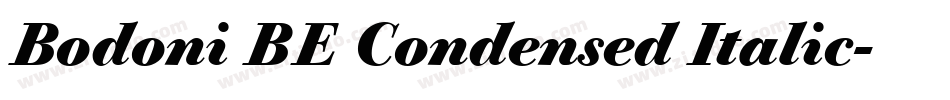 Bodoni BE Condensed Italic字体转换